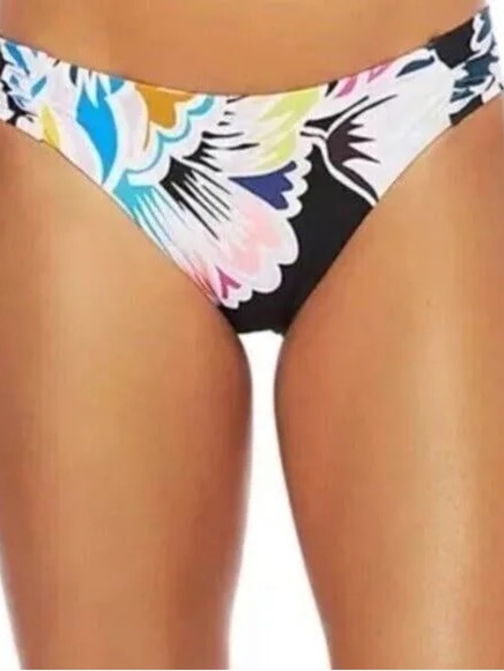 Trina Turk Seychelles floral shirred bikini bottom size 6 NWT